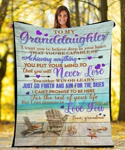 To My Granddaughter Fleece Blanket Quilt Blanket Bedding Set For Granddaughter From Grandma