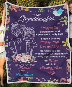 To My Granddaughter Fleece Blanket Quilt Blanket Bedding Set Gift For Granddaughter83