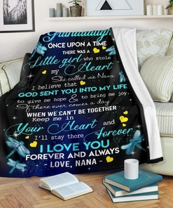 To My Granddaughter Nana Dragonflies Fleece Blanket Quilt Blanket Bedding Set For Granddaughter Family Blanket
