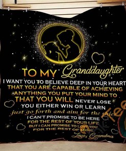 To My Granddaughter Never Lose Quilt Blanket Bedding Set