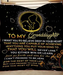 To My Granddaughter Never Lose V2 Quilt Blanket Bedding Set