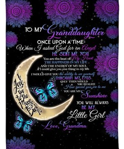 To My Granddaughter You Are My Sunshine Fleece Blanket Quilt Blanket Bedding Set Birthday Family For Granddaughter From Grandma To