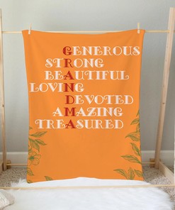 To My Grandma Genrerous Strong Beautiful My Grandma Fleece Blanket For Grandparents From Granddaughter For Grandson Bedding
