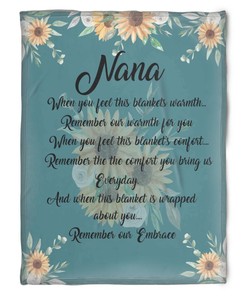 To My Grandma Remember Our Embrace Fleece Blanket For Grandparents From Granddaughter For Grandson