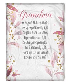 To My Grandma When You're Feeling Low Fleece Blanket For Family From Granddaughter For Grandson