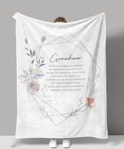To My Grandma You'll Feel Our Love Within This Fleece Blanket For Family From Granddaughter For Grandson