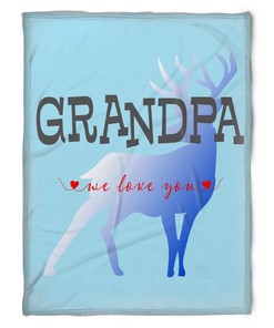 To My Grandpa Heart To Heart We Love You Grandpa Fleece Blanket For Grandparents From Granddaughter For Grandson Bedding