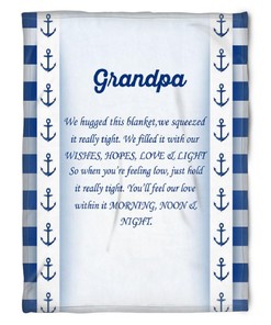 To My Grandpa Wishes Hopes Love And Light Fleece Blanket For Grandparents From Granddaughter For Grandson
