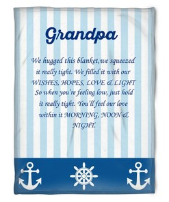To My Grandpa You'll Feel Our Love Within It Fleece Blanket For Grandparents From Granddaughter For Grandson