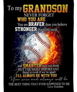 To My Grandson Never Forget Who You Are Fleece Blanket Quilt Blanket Bedding Set Birthday Family For Grandson From Grandma To Grandson Home
