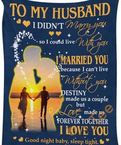 To My Husband Gift For Birthday Holiday Christmas Valentine's Day Mother's Day Father's Day Sherpa Fleece Blanket