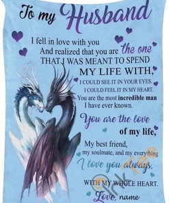 To My Husband Gift For Birthday Valentine's Day Sherpa Fleece Blanket