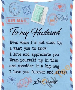 To My Husband Gift For Birthday Valentine's Day Sherpa Fleece Blanket From Wife