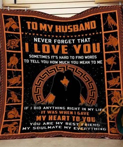 To My Husband I Love You Quilt Blanket Bedding Set
