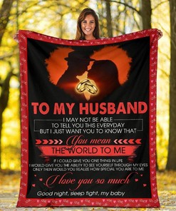 To My Husband I Love You So Much From Wife Sherpa Fleece Blanket Gifts for Family, for Couple