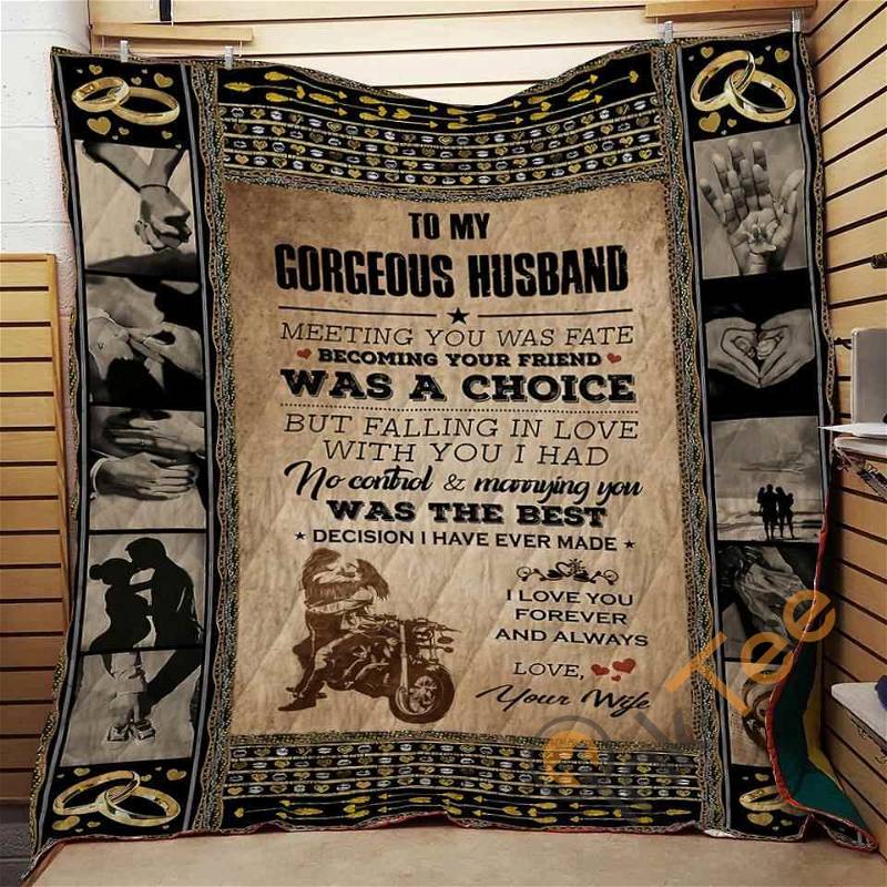 To My Husband Meeting You 1 Quilt Blanket Bedding Set