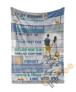 To My Husband Oceanic Style Sherpa Fleece Blanket Gifts for Family, for Couple