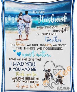 To My Husband Sherpa Blanket Fleece Blanket Gift From Wife For Birthday Holiday Christmas Valentine's Day Mother's Day Father's Day