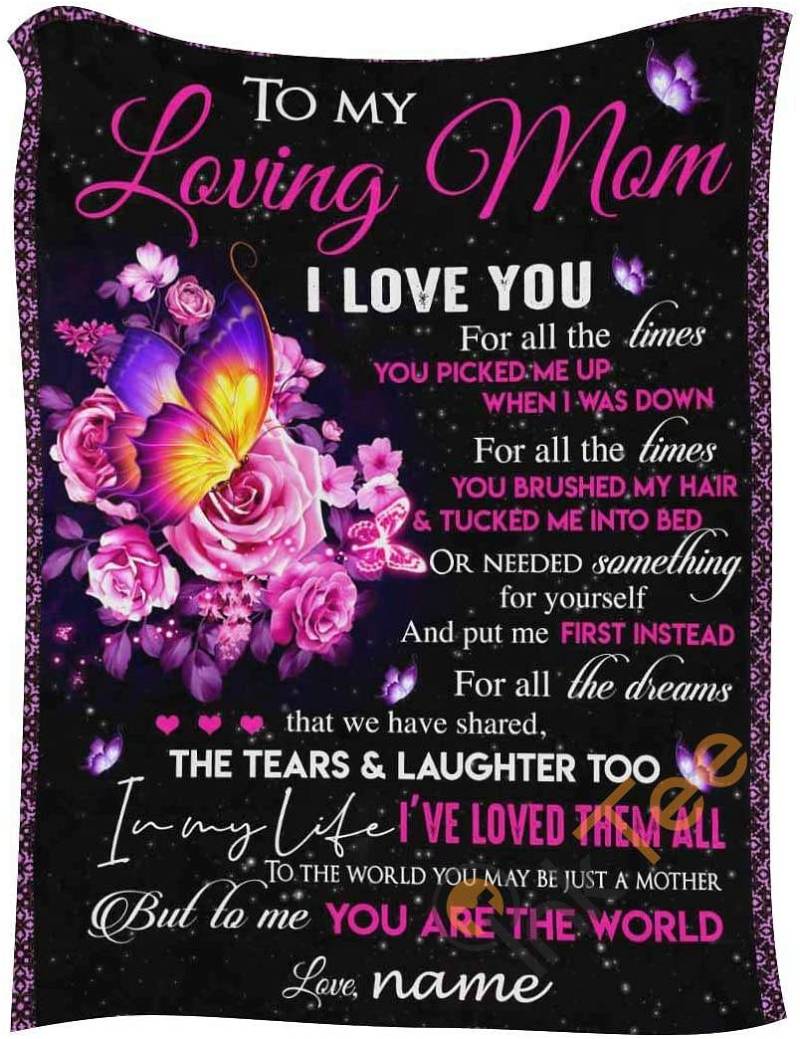 To My Loving Mom Gift For Birthday Holiday Christmas Valentine's Day Mother's Day Father's Day Sherpa Fleece Blanket