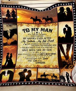 To My Man – Horse Riding Quilt Blanket Bedding Set