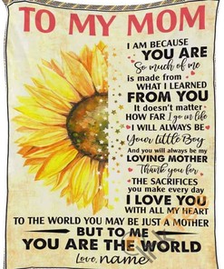 To My Mom Custom Name Gift For Birthday Holiday Christmas Valentine's Day Mother's Day Father's Day Sherpa Fleece Blanket