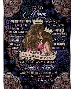 To My Mom Fleece Blanket Who Loves You More Than You Know For Mom From Daughter Birthday