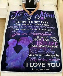 To My Mom Galaxy Night You Are Appreciated From Son Fleece Blanket