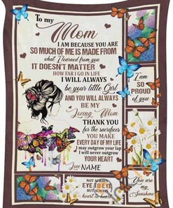 To My Mom Gift For Birthday Holiday Valentine's Day Mother's Day Father's Day Sherpa Fleece Blanket