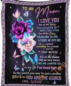 To My Mom Gift For Birthday Valentine's Day Mother's Day Father's Day Sherpa Blanket Fleece Blanket