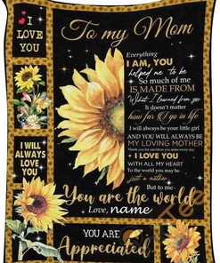To My Mom Gift For Birthday Valentine's Day Mother's Day Sherpa Fleece Blanket