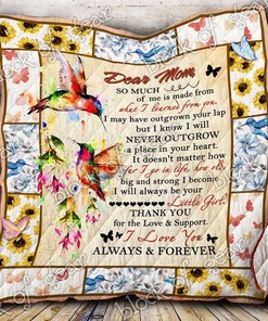 To My Mom I Love You Always And Forever Mother's Day Personalized Quilt Blanket Bedding Set