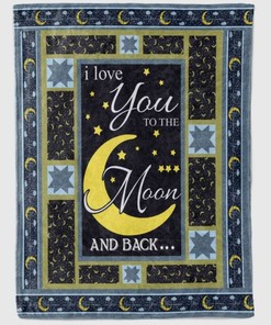 To My Mom I Love You To The Moon And Back Blanket For Mom From Daughter Birthday80