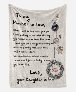 To My Mother In Law I Feel So Lucky Fleece Blanket Quilt Blanket Bedding Set Meaningful Mother's Day Mother's Day From Daughter In Law To Mom Home
