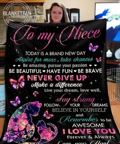 To My Niece I Love You Forever And Always Pattern Fleece Blanket Quilt Blanket Christmas Birthday New Year Anniversary Love From