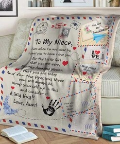 To My Niece I Want You To Know I Love You Blanket Anniversary For Niece From Aunt