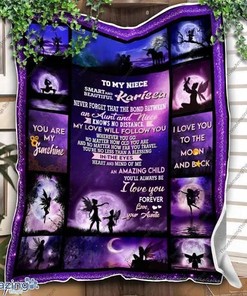 To My Niece Smart And Beautiful Personalized Name Blanket
