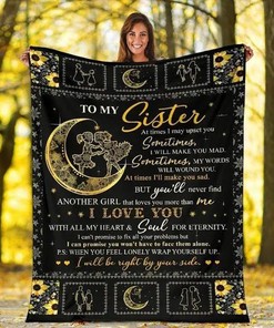 To My Sister Best Gift For Sister Fleece Blanket