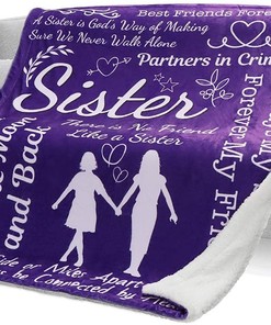 To My Sister Fleece Blanket Best Friends Forever There Is No Friend Like A Sister For Bestie For Family For Friend Bedding