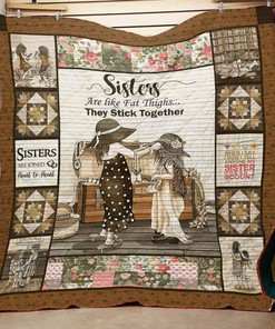 To My Sister Fleece Blanket Sisters Are Like Fat Things They Stick Together For Bestie For Family For Friend