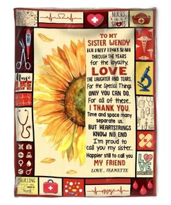 To My Sister Wendy Blanket Happier Still To Call You My Friend For Sister Family