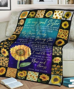 To My Sister You Are My Shining Star Fleece Blanket For Sister Birthday Friend For Her