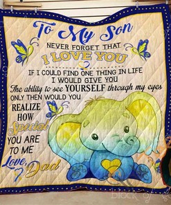 To My Son From Dad Quilt Blanket Bedding Set