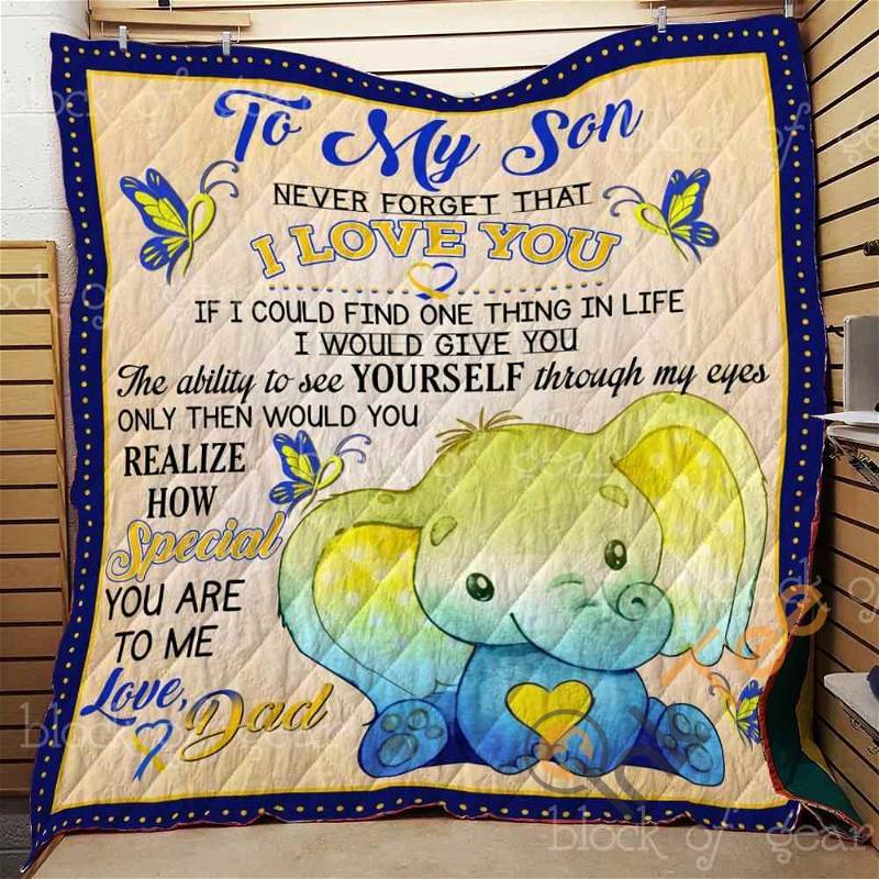 To My Son From Dad Quilt Blanket Bedding Set