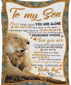 To My Son Gift For Birthday Holiday Christmas Valentine's Day Mother's Day Father's Day Sherpa Fleece Blanket