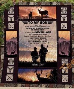 To My Son, Hunting Quilt Blanket Bedding Set