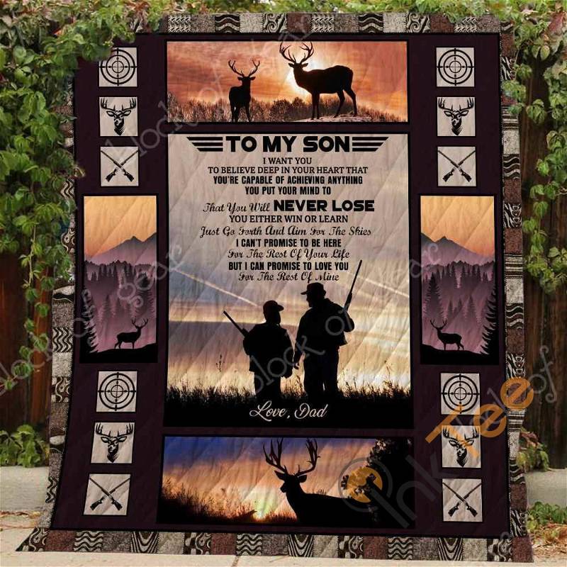 To My Son, Hunting Quilt Blanket Bedding Set
