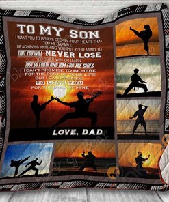 To My Son, Karate Quilt Blanket Bedding Set