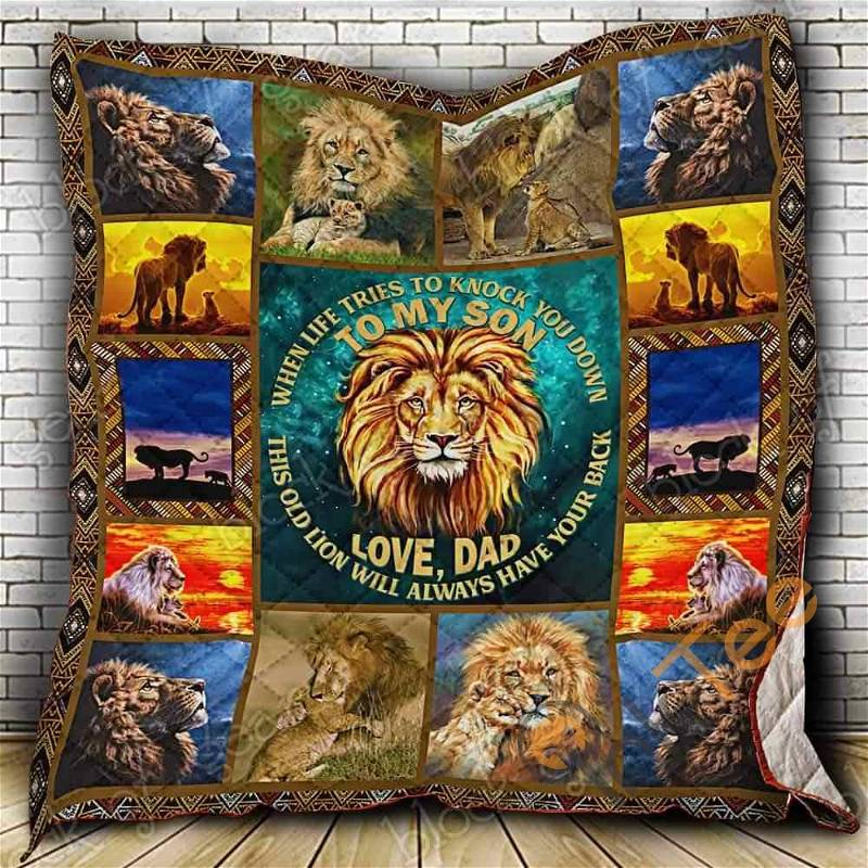 To My Son – Lion Quilt Blanket Bedding Set