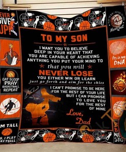 To My Son Never Lose 1 Quilt Blanket Bedding Set