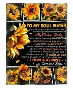 To My Soul Sister Blanket Fleece Blanket It Means So Much To Have You By My Side